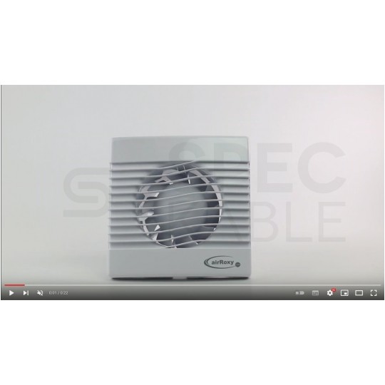 Wentylator łazienkowy, domowy fi:100mm biały pRim model S airRoxy 01-001