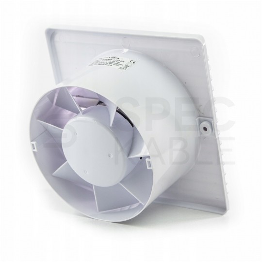 Wentylator łazienkowy, domowy fi:125mm biały z wyłącznikiem na przewodzie IPX2 Planet Energy model PS airRoxy 01-096