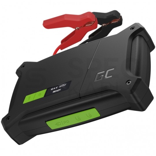 Wielofunkcyjny Jump Starter 4w1 Green Cell- Rozruch, Latarka, Prostownik, Powerbank