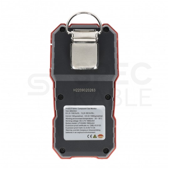 Wielofunkcyjny miernik zawartości gazów O2, H2S, Co, LEL w walizce WT8811 WINTACT