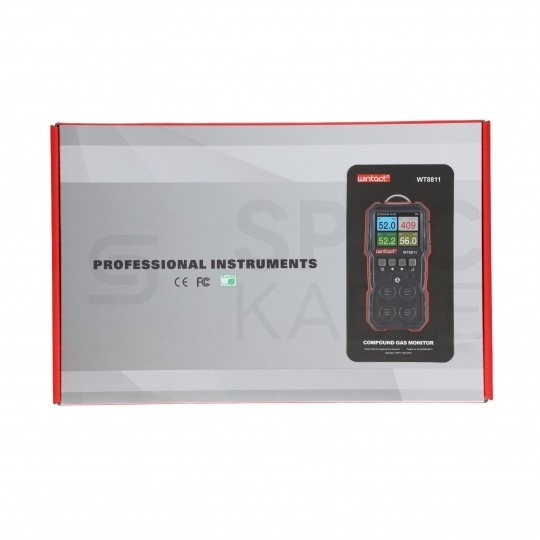 Wielofunkcyjny miernik zawartości gazów O2, H2S, Co, LEL w walizce WT8811 WINTACT