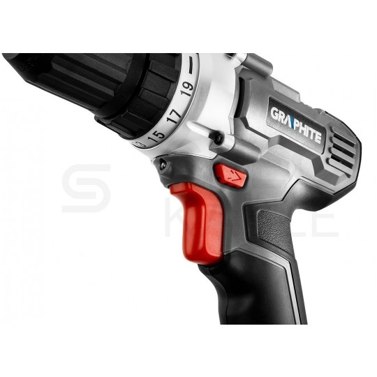 Wiertarko-wkrętarka akumulatorowa 18V Li-Ion z uchwytem samozaciskowym 10mm bez akumulatora ENERGY+ GRAPHITE 58G000