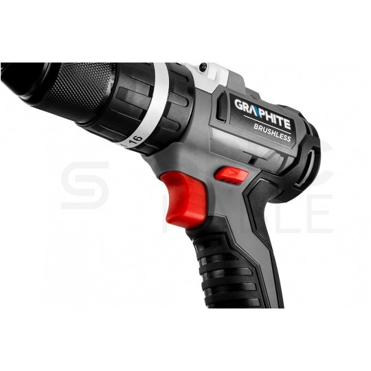 Wiertarko-wkrętarka akumulatorowa 18V Li-Ion z uchwytem samozaciskowym 13mm, 2x Akumulator 2.0 Ah,1x Ładowarka w walizce ENERGY+ GRAPHITE 58G020-SET2