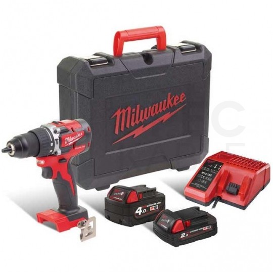 Wiertarko-wkrętarka udarowa bezszczotkowa akumulatorowa 18V w walizce PowerPack M18 MILWAUKEE