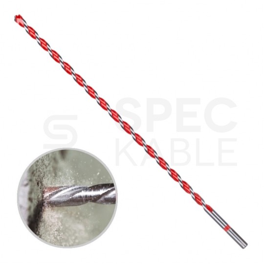 Wiertło do betonu PREMIUM 10x400mm z uchwytem sfazowanym i końcówką TCT MILWAUKEE