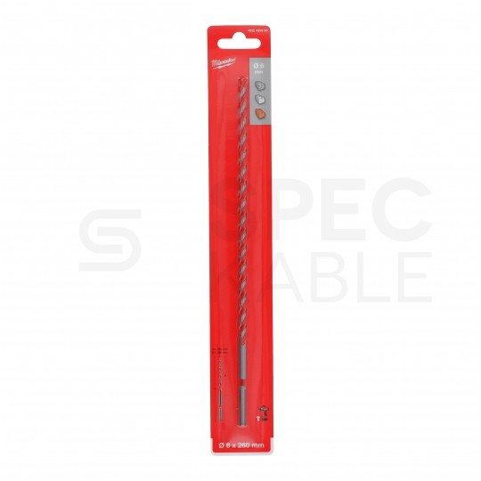 Wiertło do betonu PREMIUM 6x260mm z uchwytem sfazowanym i końcówką TCT MILWAUKEE