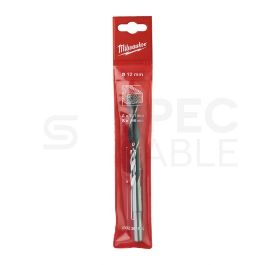 Wiertło do drewna świder 12x151mm z końcówką centrującą MILWAUKEE