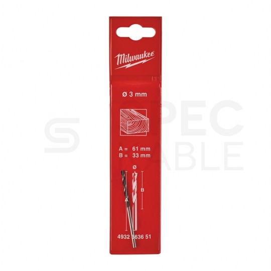 Wiertło do drewna świder 3x60mm z końcówką centrującą MILWAUKEE