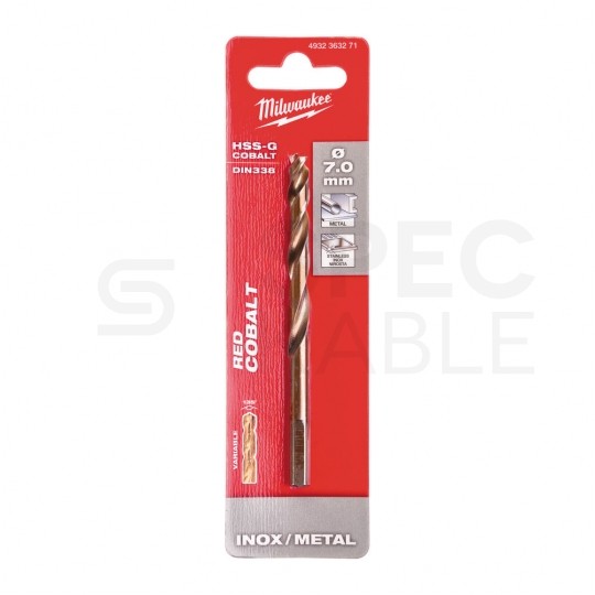 Wiertło do metalu HSS-G kobaltowe 7x109mm RED COBALT MILWAUKEE