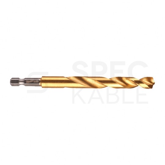 Wiertło do metalu HSS-G TIN 10x120mm RED HEX z uchwytem 1/4" Shockwave MILWAUKEE