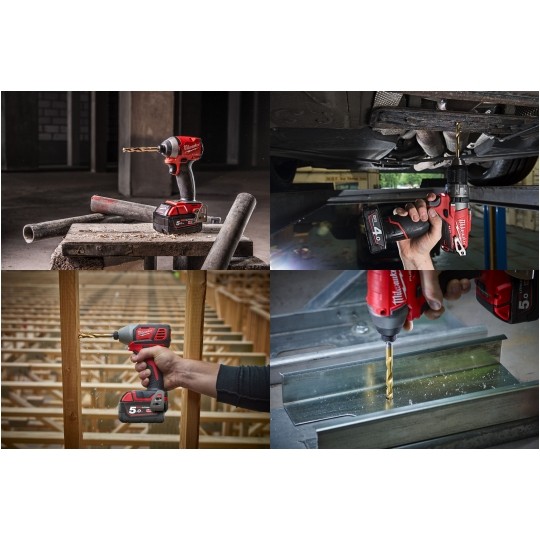 Wiertło do metalu HSS-G TiN walcowane 4,2x28/74mm RED HEX SHOCKWAVE MILWAUKEE