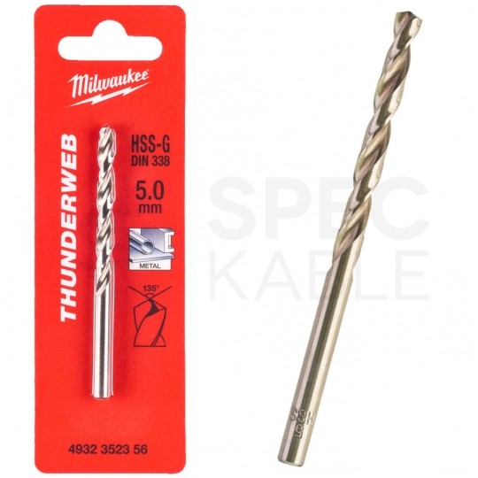 Wiertło do metalu HSS-G walcowane 5x52/86mm THUNDERWEB MILWAUKEE