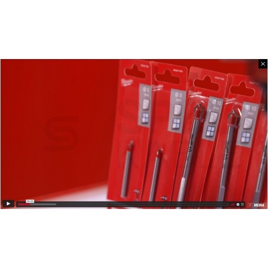 Wiertło do szkła i ceramiki 12x95mm z uchwytem sfazowanym MILWAUKEE