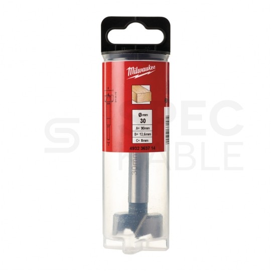 Wiertło puszkowe do drewna sednik 30x90mm z końcówką centrującą MILWAUKEE