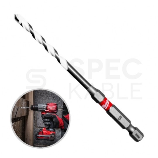 Wiertło uniwersalne 5x150mm z uchwytem 1/4" HEX i końcówką TCT MILWAUKEE