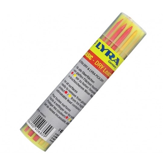 Wkłady zapasowe (12 sztuk) do ołówka DRY Profi MIX kolorów 2,8mm (rozpuszczalne) LYRA