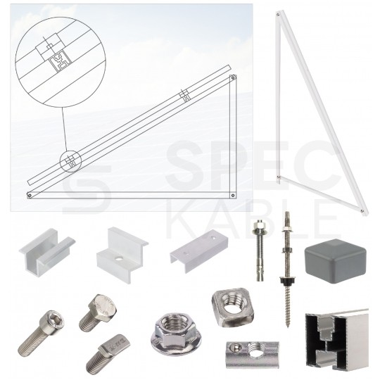 Wkręt śruba dwugwintowa M10x250mm nierdzewna A2 z uszczelką EPDM