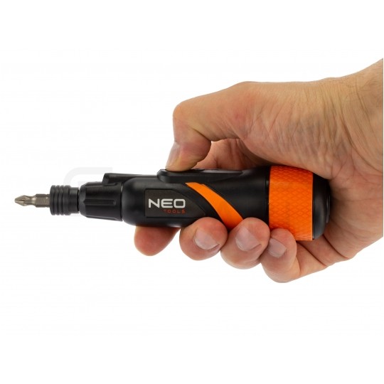 Wkrętak akumulatorowy Micro-USB 3,6V Li-Ion 2.1Nm 280rpm + komplet bitów + etui NEO 04-200