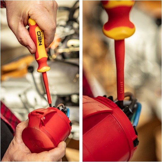 Wkrętak izolowany dla elektryka krzyżowy PH0 x 3 x 60mm 1kV NEO 04-137