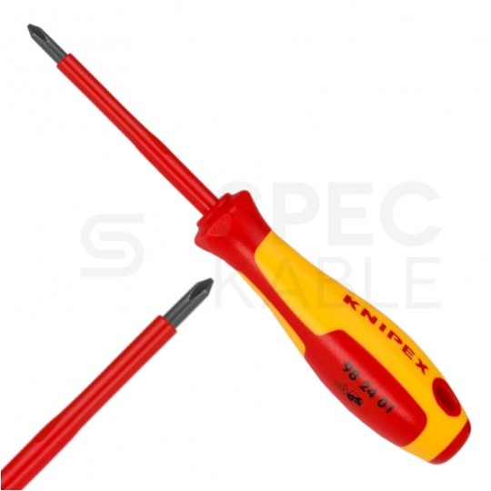 Wkrętak izolowany PH1 187mm VDE 1kV dla elektryka KNIPEX 98 24 01