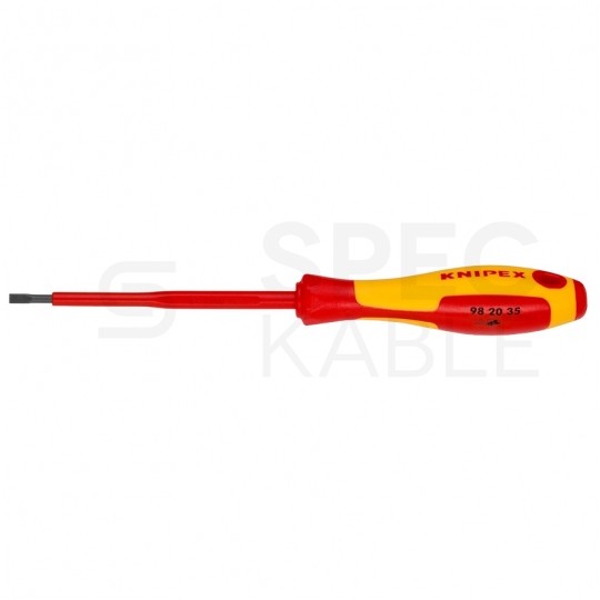 Wkrętak izolowany płaski 3,5x202mm VDE 1kV dla elektryka KNIPEX 98 20 25