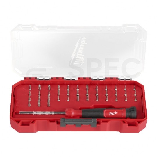 Wkrętak precyzyjny z wymiennymi końcówkami 39w1 Bity PH / PZ / SL / T / HEX / SP / TA/ SQ / Y / S / P + organizer MILWAUKEE