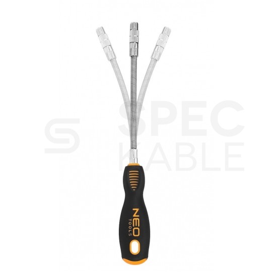 Wkrętak uniwersalny z elastycznym grotem + Bity PH / PZ / SL / T 12szt. NEO 04-215