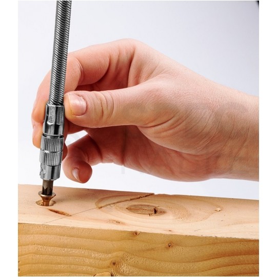 Wkrętak uniwersalny z elastycznym grotem + Bity PH / PZ / SL / T 12szt. NEO 04-215