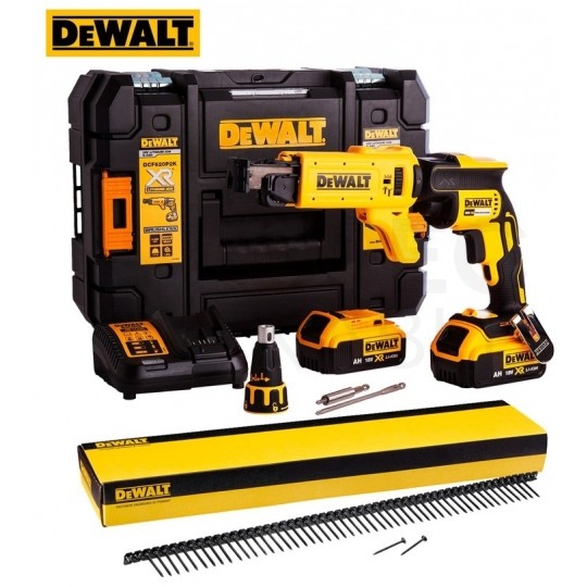WKRĘTARKA AKUMULATOROWA DO G-K 18V 2*2.0AH LI-LON+DCF6201 DEWALT