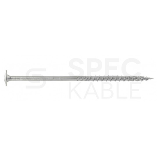Wkręty ciesielskie w białym ocynku z łbem podkładkowym i gniazdem TORX 8,0x140 mm KLIMAS 25szt