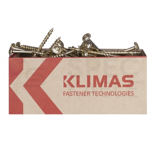 Wkręty ciesielskie z łbem podkładkowym i gniazdem TORX 6,0x100 mm KLIMAS 100szt