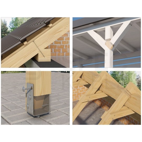 Wkręty ciesielskie z łbem podkładkowym i gniazdem TORX 6,0x140 mm KLIMAS 100szt