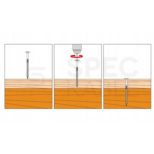 Wkręty ciesielskie z łbem podkładkowym i gniazdem TORX 6,0x220 mm KLIMAS 100szt