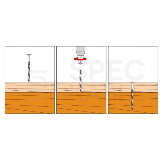 Wkręty ciesielskie z łbem podkładkowym i gniazdem TORX 6,0x60 mm KLIMAS 100szt