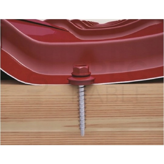 Wkręty farmerskie samowiercące 4,8x35 mm do blachy i drewna z podkładką EPDM biały ocynk KLIMAS 250szt