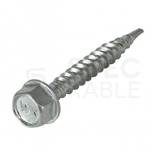 Wkręty farmerskie samowiercące 4,8x35 mm do blachy i drewna z podkładką EPDM biały ocynk KLIMAS 250szt