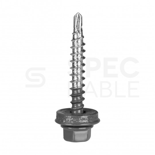 Wkręty farmerskie samowiercące 4,8x35 mm do blachy i drewna z podkładką EPDM popielate KLIMAS 250szt