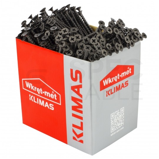 Wkręty fosfatowane 3,5x35 mm do mocowania płyt gipsowo-kartonowych do drewna KLIMAS 1000szt