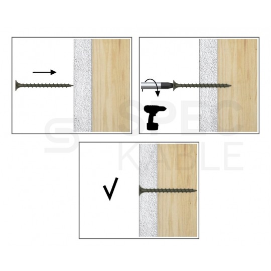 Wkręty fosfatowane 3,5x55 mm do mocowania płyt gipsowo-kartonowych do drewna KOELNER 500szt
