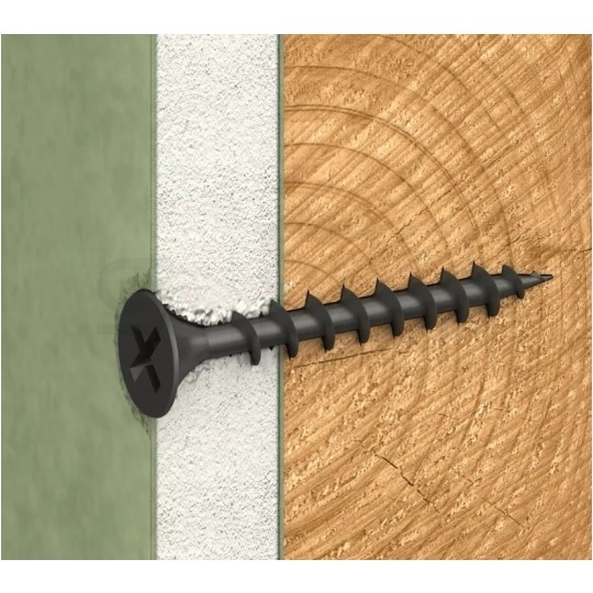 Wkręty fosfatowane 3,5x55 mm do mocowania płyt gipsowo-kartonowych do drewna KOELNER 500szt