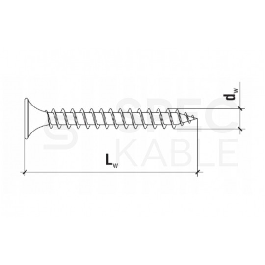 Wkręty fosfatowane 4,2x70 mm do mocowania płyt gipsowo-kartonowych do drewna KLIMAS 250szt