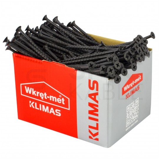 Wkręty fosfatowane 4,2x70 mm do mocowania płyt gipsowo-kartonowych do drewna KLIMAS 250szt