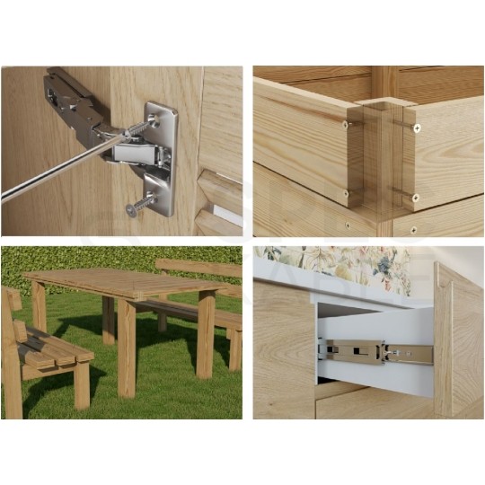 Wkręty hartowane do drewna 4,0x20 mm z łbem stożkowym i pełnym gwintem KLIMAS 5kg 1000szt