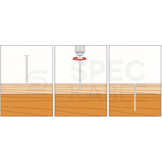 Wkręty hartowane do drewna 4,0x20 mm z łbem stożkowym i pełnym gwintem KLIMAS 5kg 1000szt