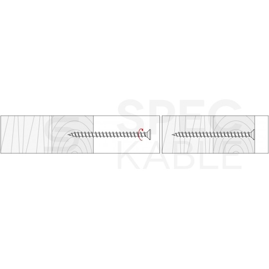 Wkręty hartowane do drewna 4,0x20 mm z łbem stożkowym i pełnym gwintem KLIMAS 5kg 1000szt