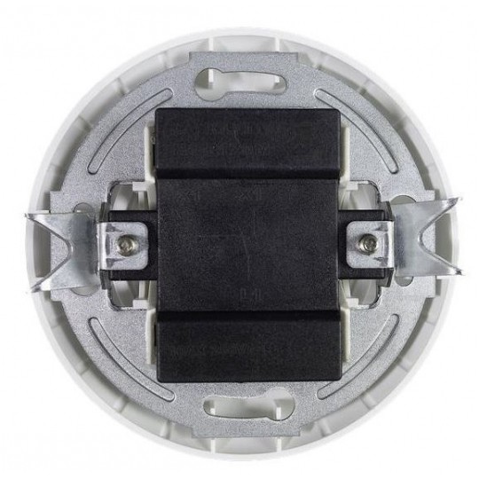 Włącznik światła schodowy pojedynczy podtynkowy IP20 biały z okrągłą ramką 10A 250V LOFTICA