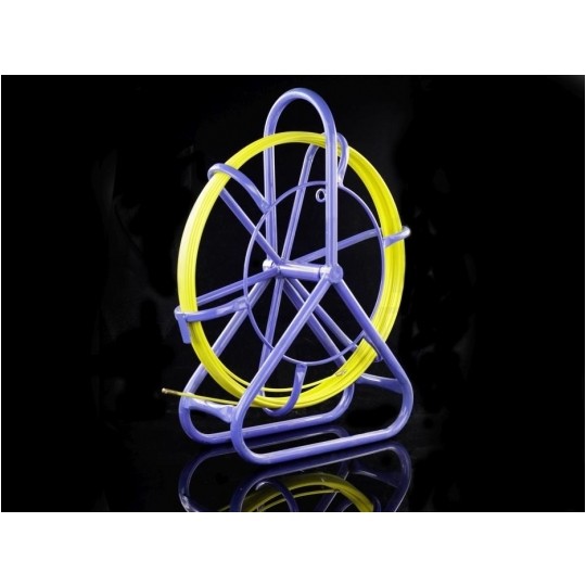 Włókno szklane do wciągania, przeciągania kabli pod drogami, między studzienkami fi: 4,5mm (+/- 1mm) 25m Komplet ze stojakiem TELCOLINE