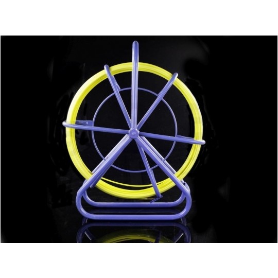 Włókno szklane do wciągania, przeciągania kabli pod drogami, między studzienkami fi: 4,5mm (+/- 1mm) 50m Komplet ze stojakiem TELCOLINE