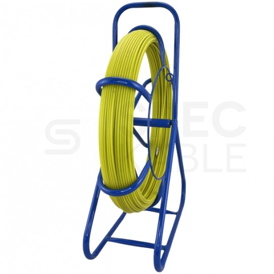 Włókno szklane do wciągania, przeciągania kabli pod drogami, między studzienkami fi: 6mm 200m Komplet ze stojakiem Q-LANTEC