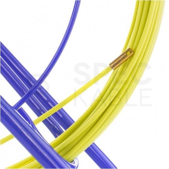 Włókno szklane do wciągania, przeciągania kabli pod drogami, miedzy studzienkami fi: 8mm (+/- 1mm) 100m Komplet ze stojakiem TELCOLINE